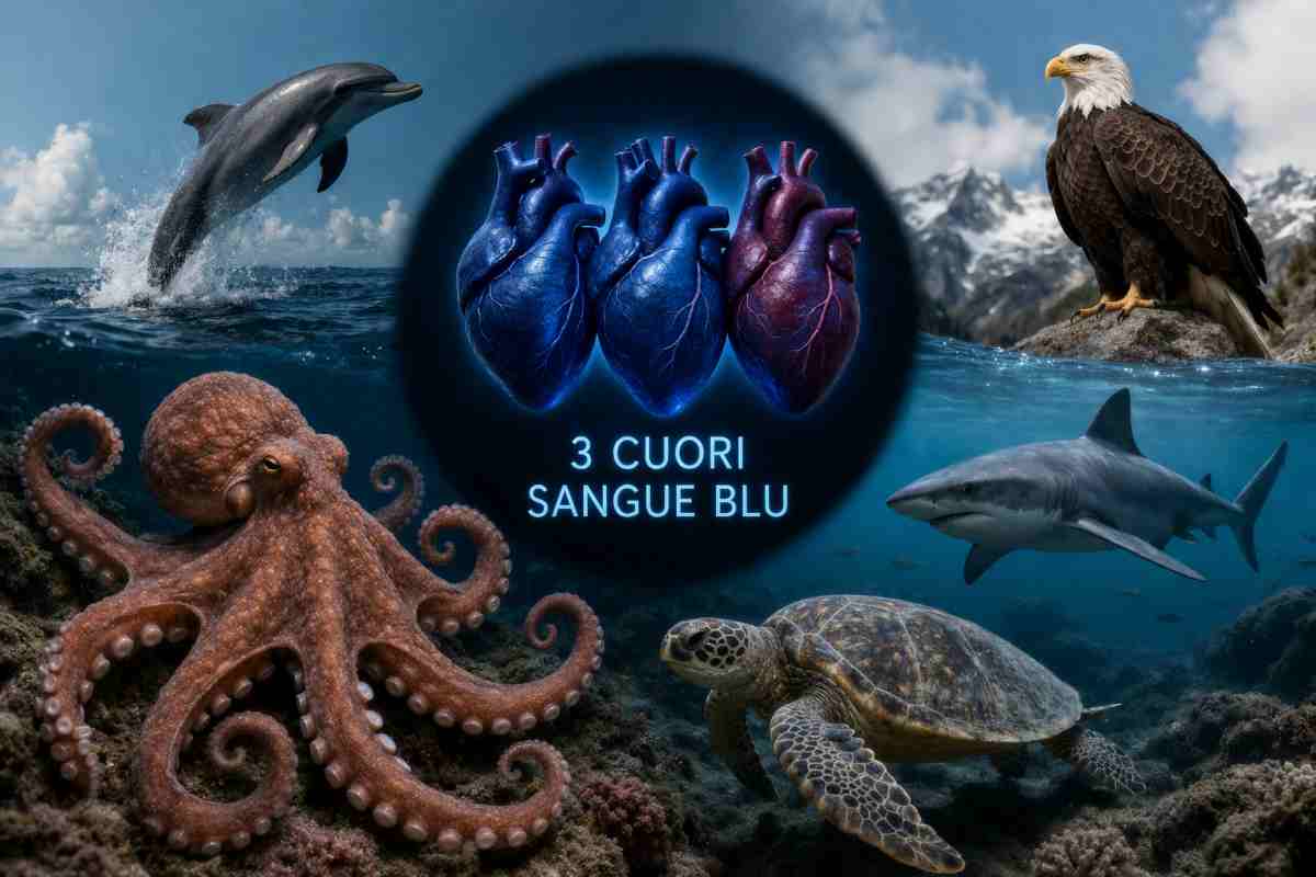 animale con tre cuori e sangue blu