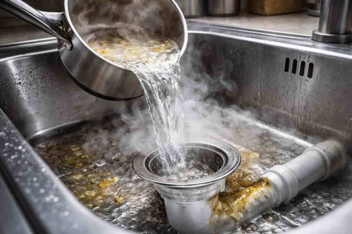 Il problema principale non è l’acqua bollente in sé, ma ciò che succede quando entra in contatto con superfici e tubature