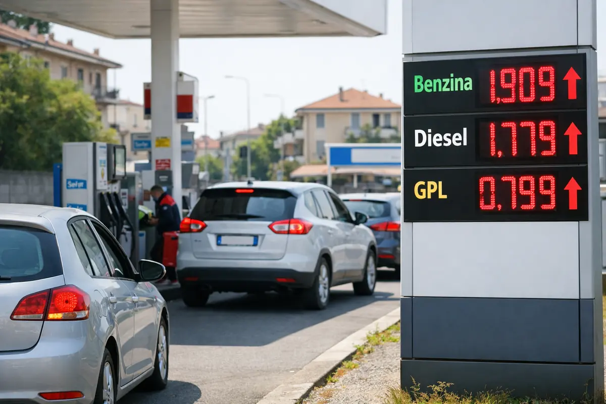 Pompe di benzina e prezzi in vista