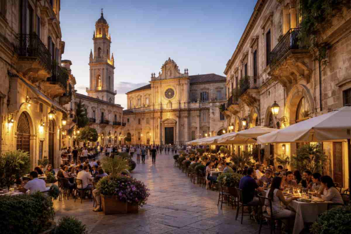 Un altro elemento che distingue Lecce è il tempo. Non quello meteorologico, ma quello quotidiano. Nel Salento le giornate scorrono con una lentezza