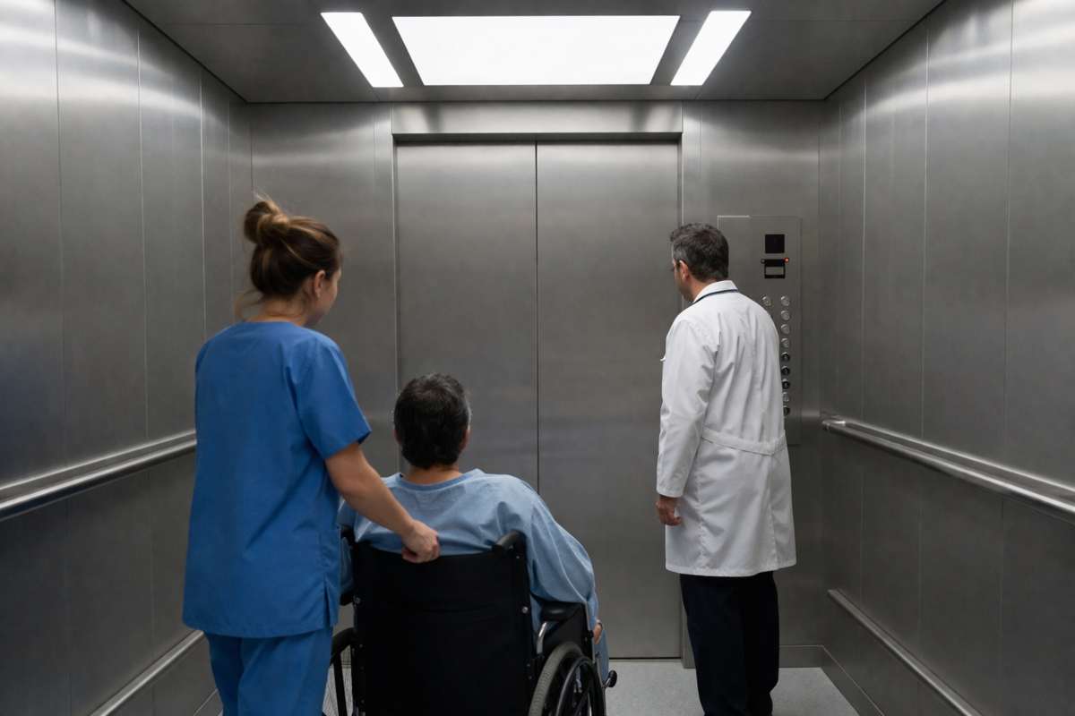 mancanza di specchi ascensori ospedale